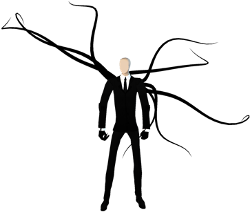 Slender Man Clipart Cartoon - Slender Man Tentacles Transparent (420x420)