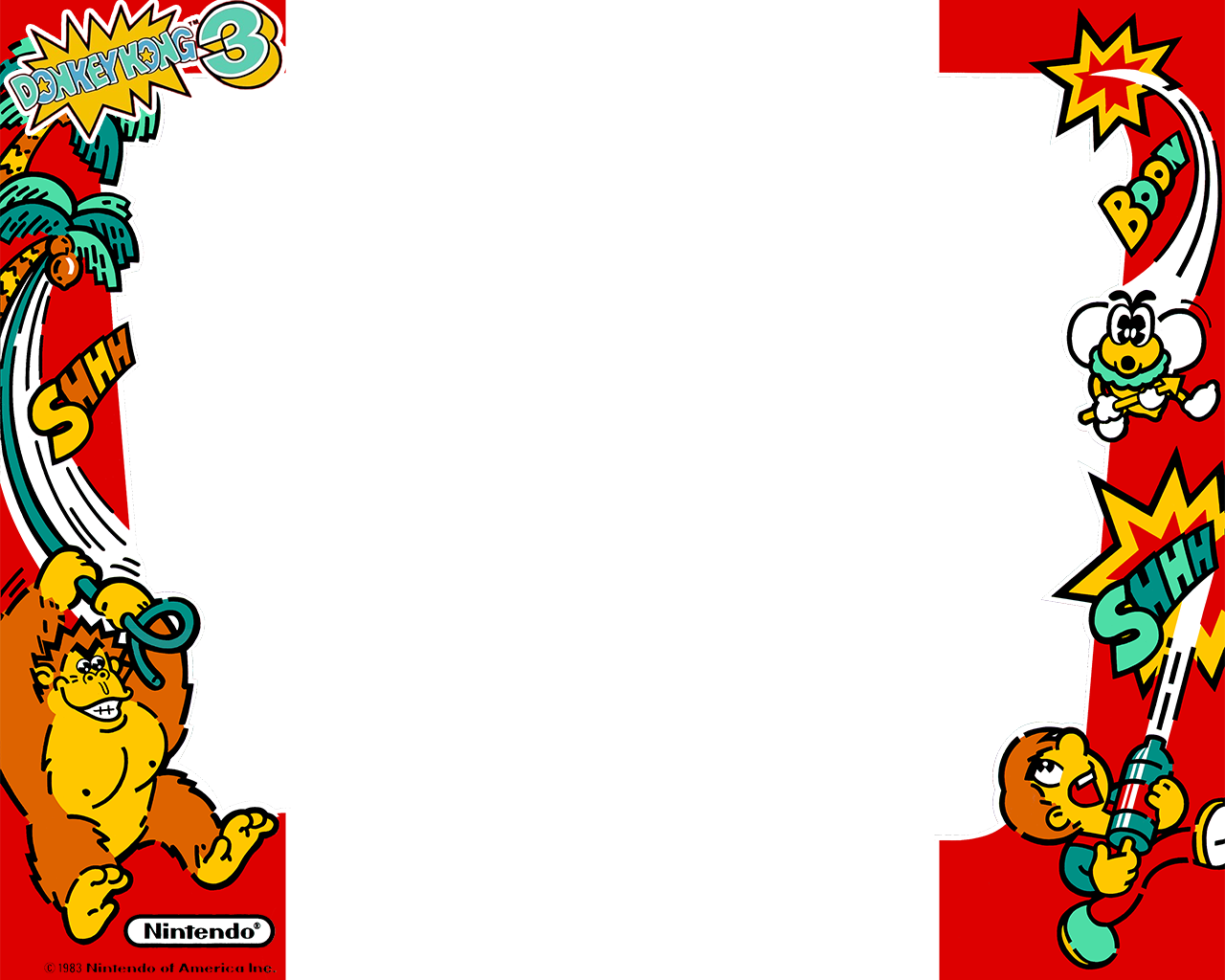 Donkey Kong - Donkey Kong 3 Marquee (1280x1024)