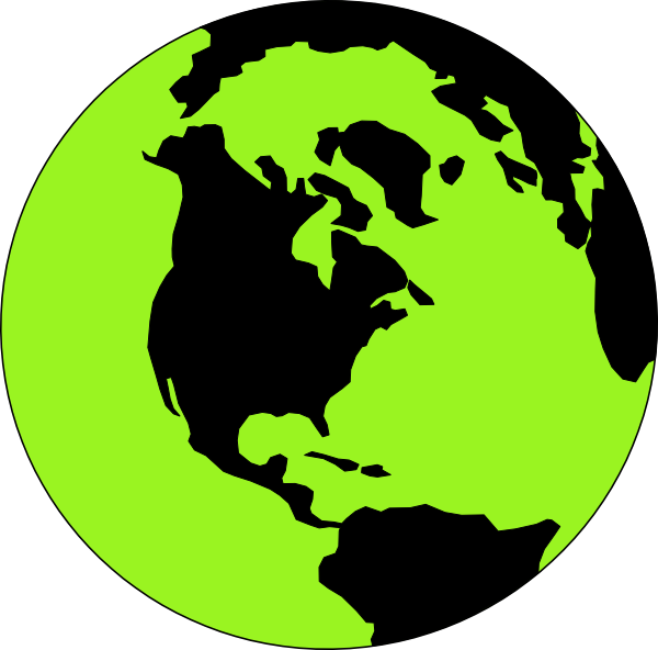 Black And White Globe Clip Art (600x592)