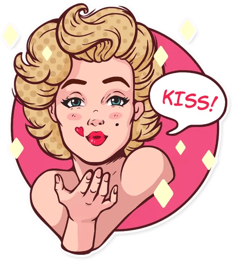 “marilyn Monroe” Stickers Set For Telegram - Marilyn Monroe (512x512)