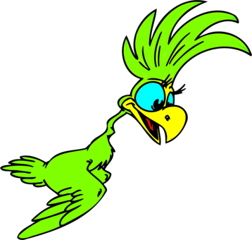 Parrot Bird Drawing Cartoon Animated Film - Funny Bird Sticker 2 (358x340)