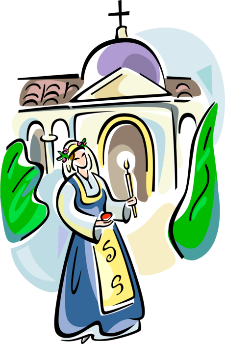 Vector Illustration Of Easter With Egg And Pascha Candle - Easter (459x700)