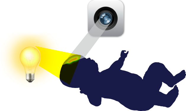 Shining Light Through The Brain Of A Newborn Baby And - Graphic Design (640x640)