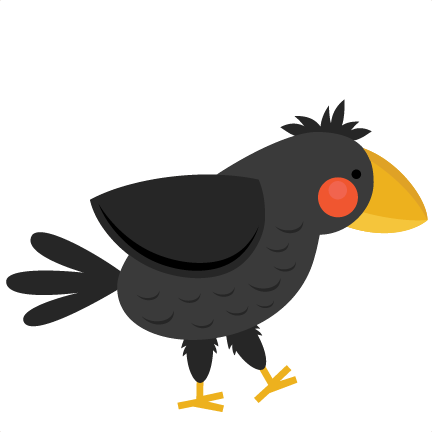Cute Clipart Crow - Transparent Background Crow Clipart (432x432)