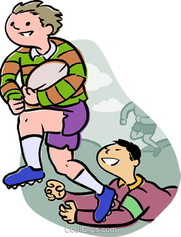 Rugby Players Royalty Free Vector Clip Art Illustration - Animation (366x480)