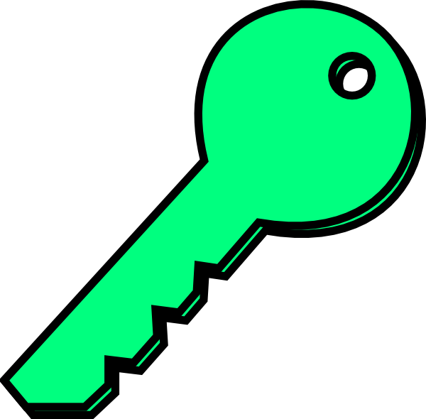 Pale Green Key Clip Art At Clker - Key Clip Art (600x590)