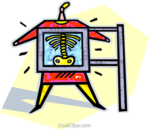 X Ray Machine Royalty Free Vector Clip Art Illustration - Gut Feeling: Creating A Healthy Balance (480x420)