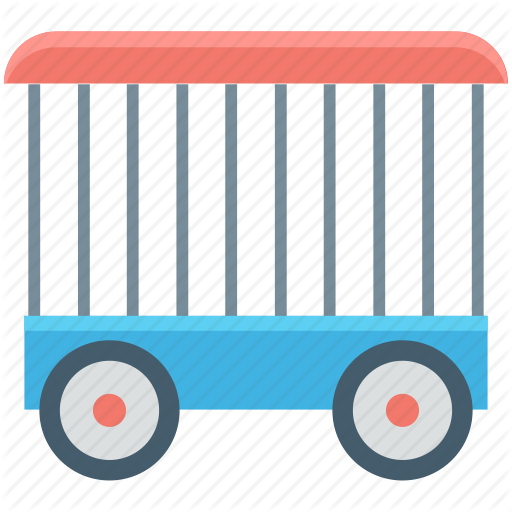 By Creative Stall Cage Trolley Wagon Icon - Wagon Car Circus Png (512x512)