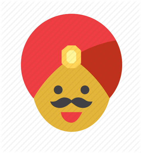 Hindu Clipart Turban - Indian Man Icon Png (473x512)