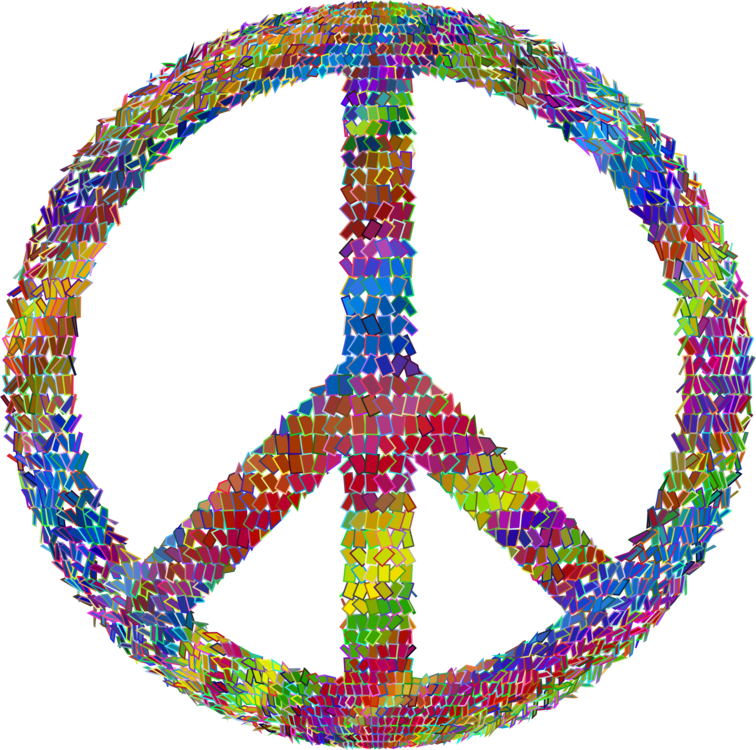 Peace Symbols Hippie Sign Computer Icons - Peace Sign In Words (756x750)