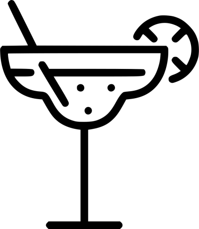 Margarita Free Transparent Png Png Images - Margarita Clipart Black And White (400x462)