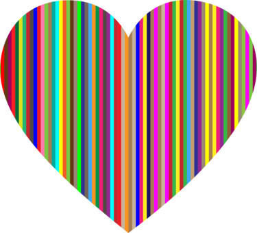 Computer Icons Clip Art Christmas Document Download - Striped Heart (375x340)
