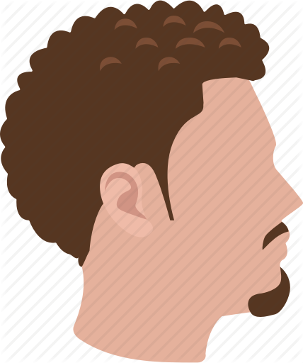 Clip Art Black And White Library Afro Clipart Man Hair - Hairstyle (428x512)