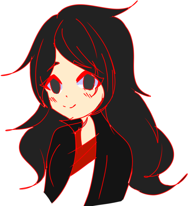 Black Hair Hime Cut - Black Hair (1024x788)