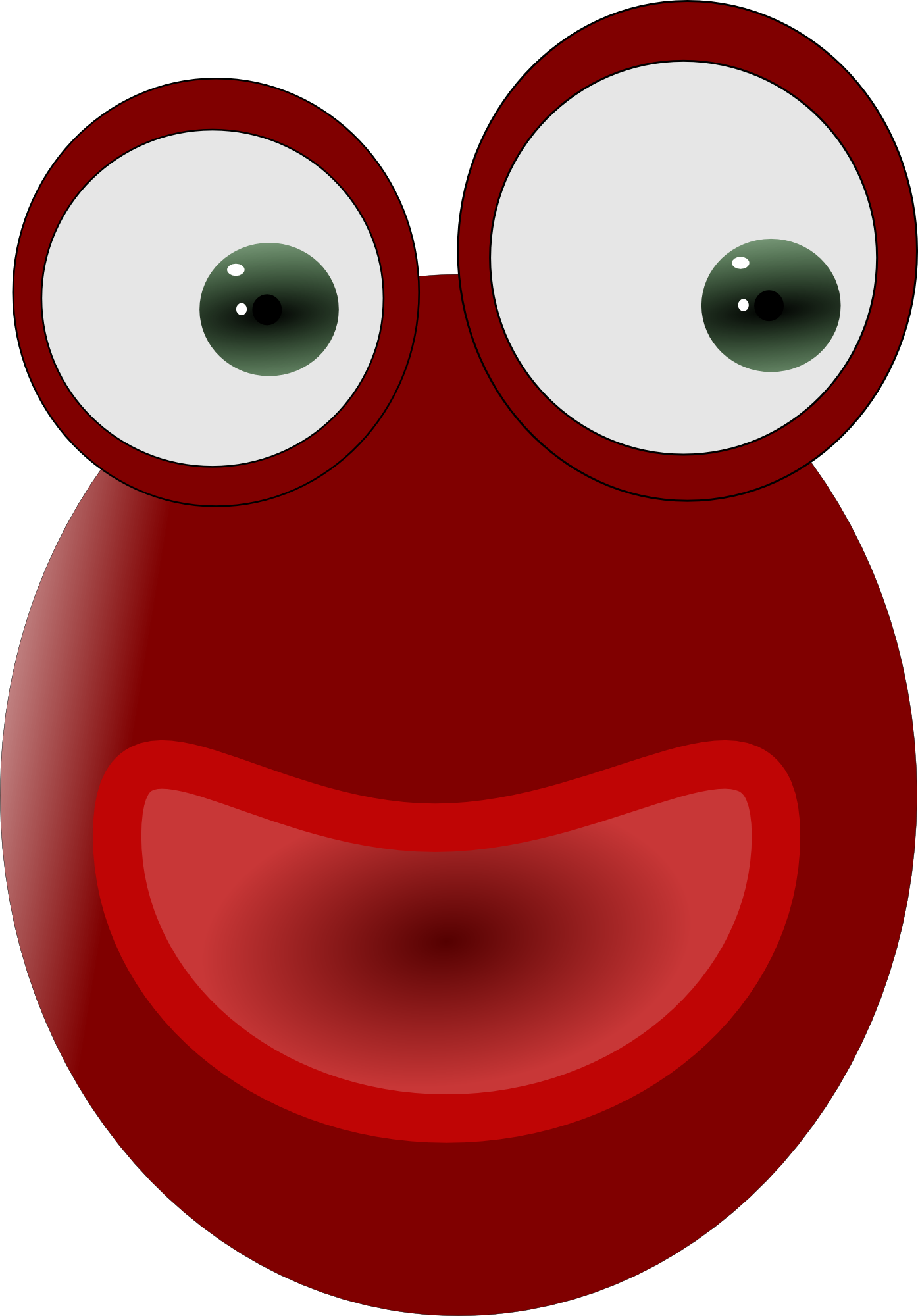 Frog Clip Art Eyes Transprent Png Free - รอย ยิ้ม สี แดง (1395x2000)