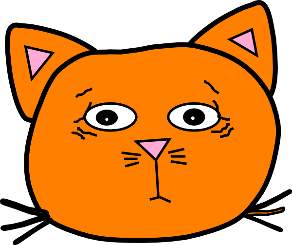 Green Cat Paranoid Clipart (600x503)
