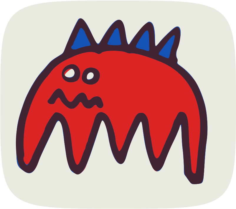 Clipart - Scared Monster - Clip Art (800x800)