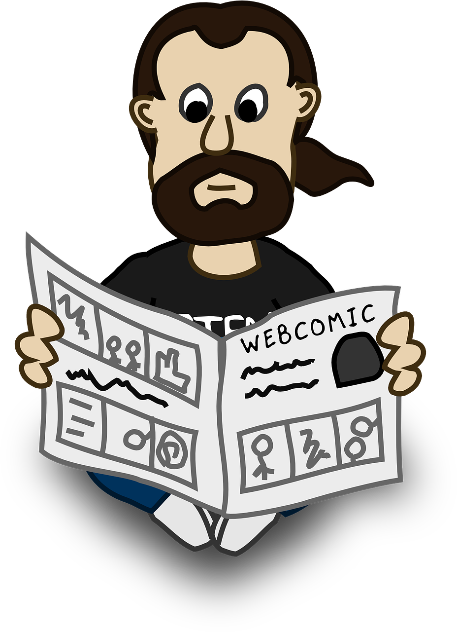 Man Reading Newspaper - Animated Newspaper Clipart (942x1280)