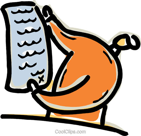 Person Reading Document Royalty Free Vector Clip Art - Person Reading Document Royalty Free Vector Clip Art (480x461)