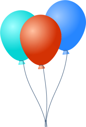Balon Ultah Clipart Best - Party Balloon Vector Png (300x444)