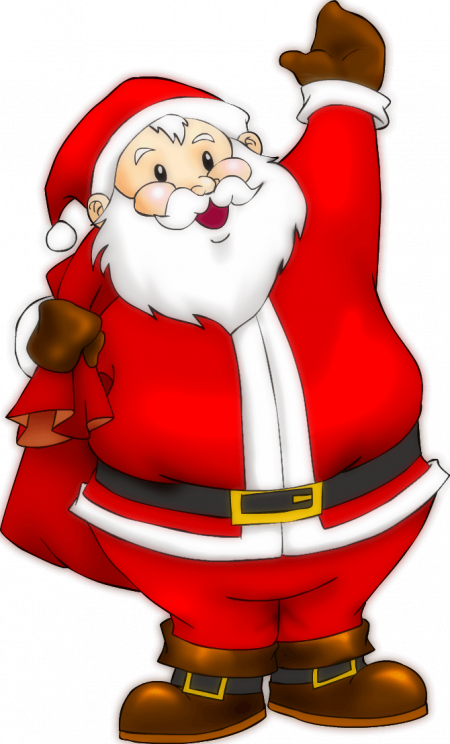 Mary Jesus Joseph Clipart - Santa Claus (450x744)
