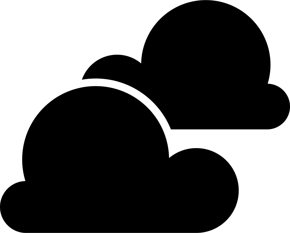 Svg Library Library Two Black Stormy Symbol - Black Clouds Shapes (980x788)