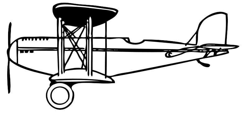 Wright Brothers Plane Outline (800x372)