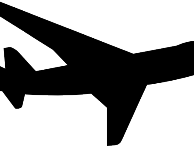 Aircraft Clipart Ww1 Plane - Silhouette Black Airplane Clipart (640x480)