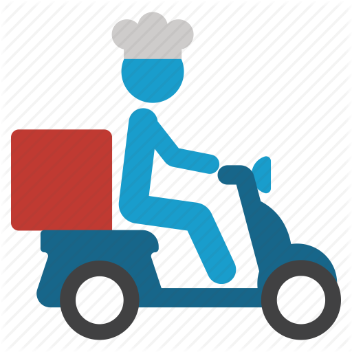 Delivery Clipart Pizza Delivery Food Delivery - Motorcycle Icon Delivery Png (512x512)