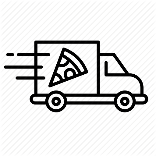 Free Stock Box Svg Shipping - Pizza Delivery Car Icon (512x512)