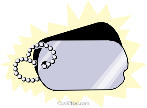 Dog Tags Royalty Free Vector Clip Art Illustration - Dog Tags Clip Art (480x351)