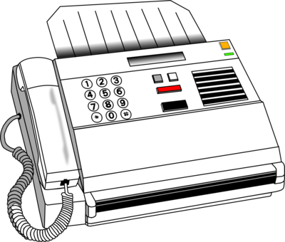 Fax Computer Icons Printer Drawing Printing - Clip Art Fax Machine (400x340)