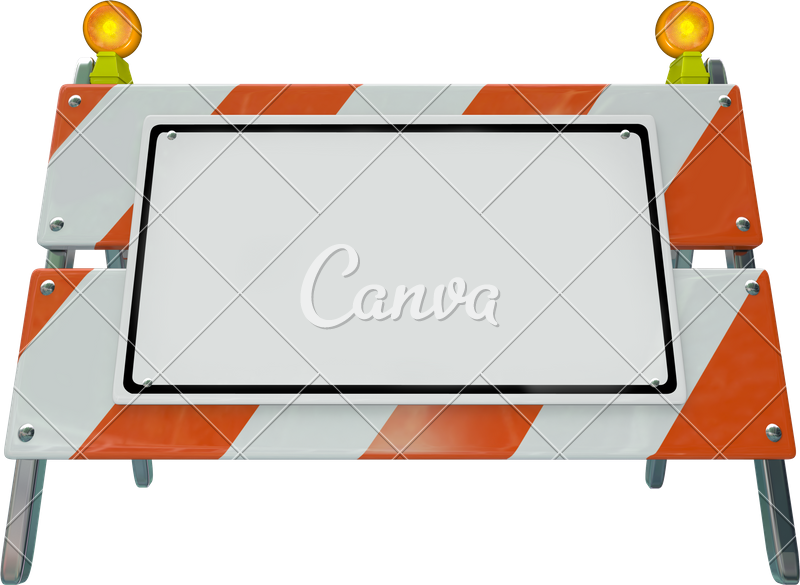 Barricade Barrier Construction Road Sign Blank Copy - Nursing Barriers (800x585)