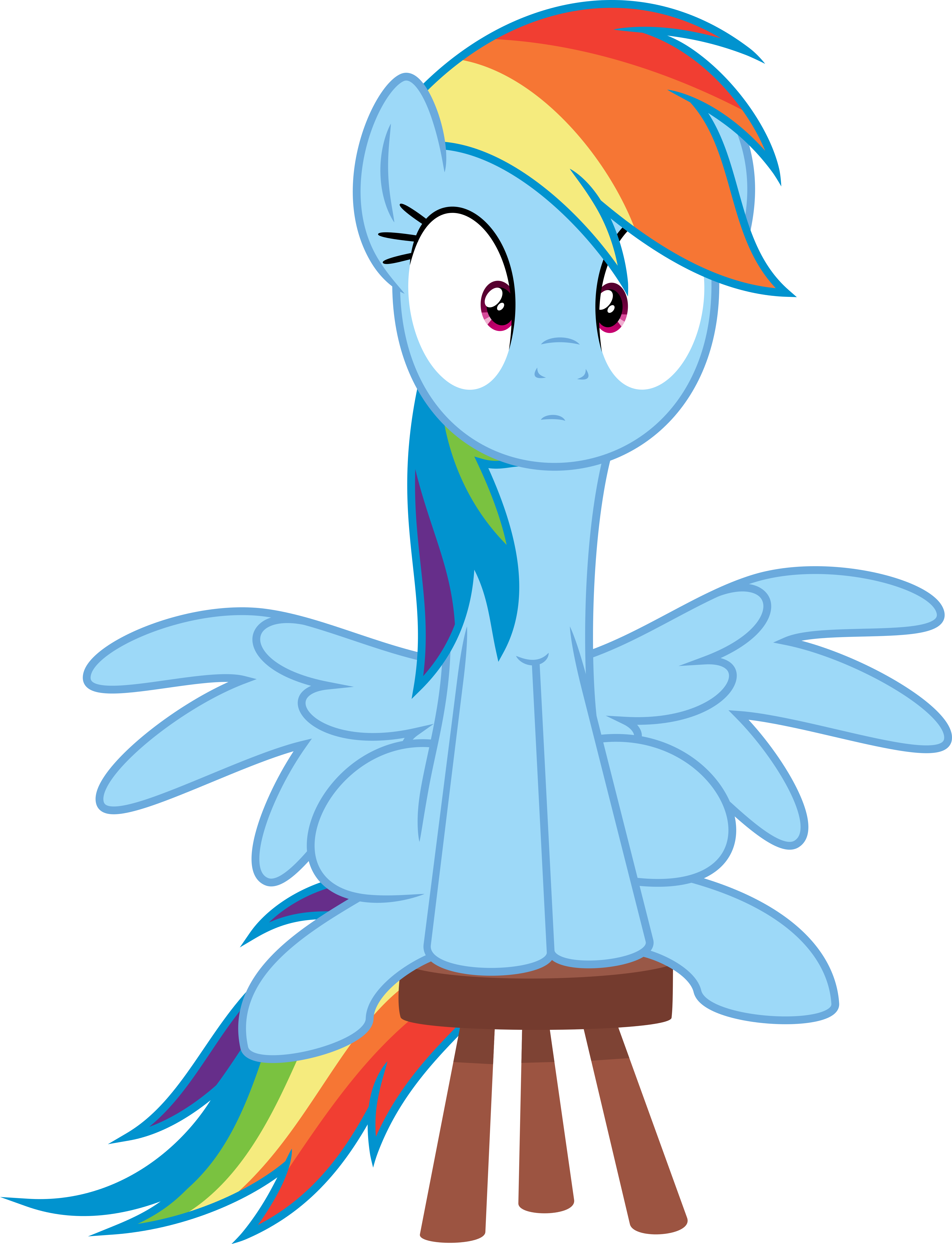 Search Clip Art Wut By Spier17 Wut By - Mlp Rainbow Dash Stool (4593x6000)