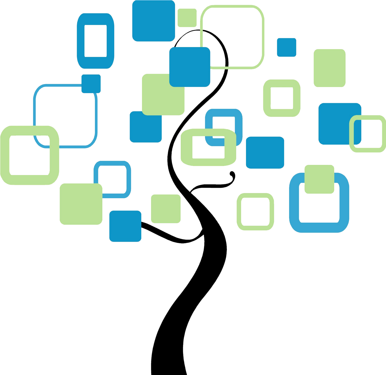 Sin - Tree With Branches Vector (1520x1500)