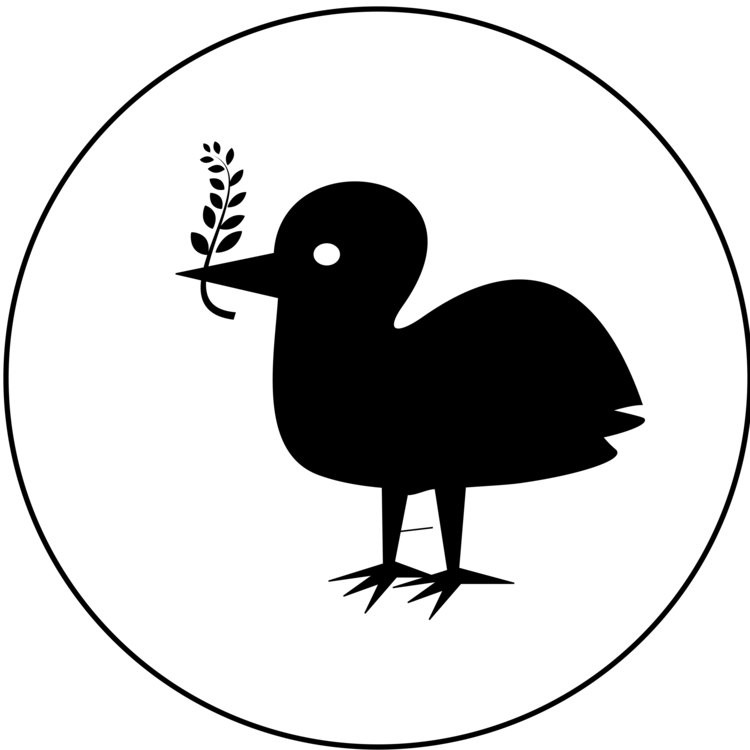 Duck Bird Drawing The Head And Hands Silhouette - Clip Art (750x750)