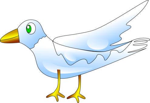 Duck Bird Drawing Graphic Arts Mallard - Cartoon Arctic Bird (494x340)