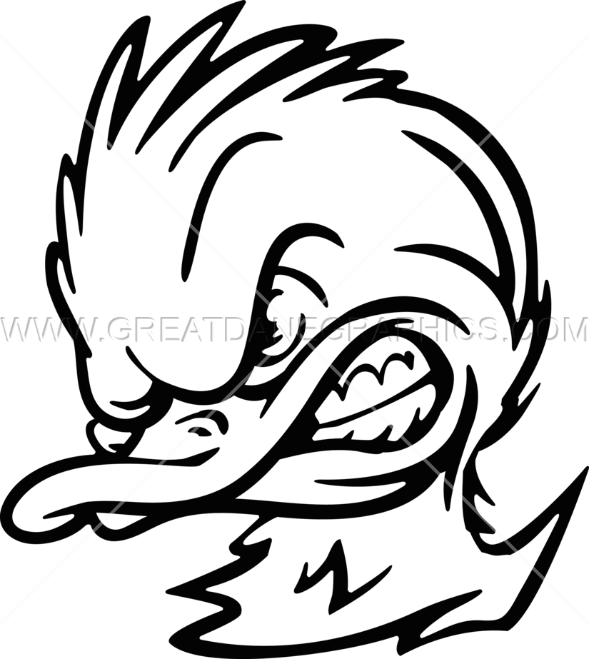 Png Free Anger Drawing Heartbreaking - Angry Duck Head Black And White (825x923)