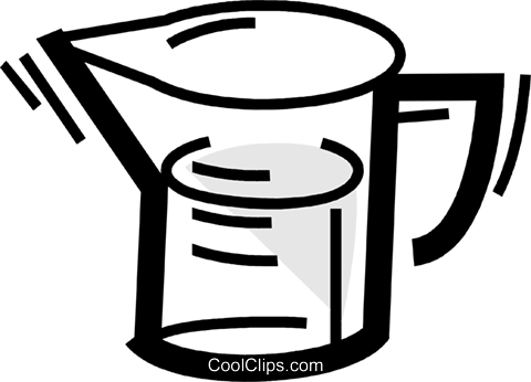 Measuring Cups Royalty Free Vector Clip Art Illustration - Cup (480x346)