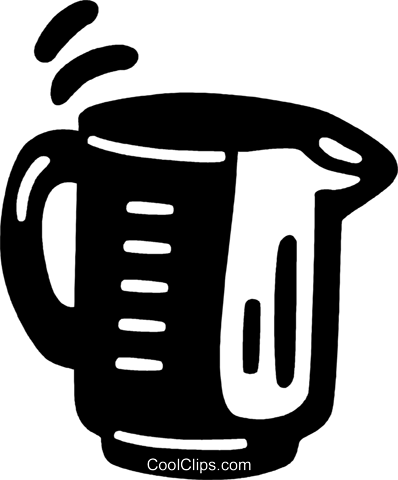 Measuring Cup Royalty Free Vector Clip Art Illustration - Measuring Cup Royalty Free Vector Clip Art Illustration (398x480)