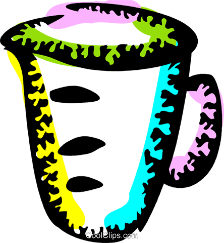 Measuring Cups Royalty Free Vector Clip Art Illustration - Measuring Cups Royalty Free Vector Clip Art Illustration (444x480)