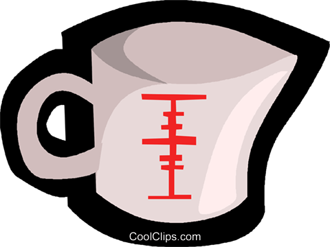 Measuring Cup Royalty Free Vector Clip Art Illustration - Measurement (480x360)