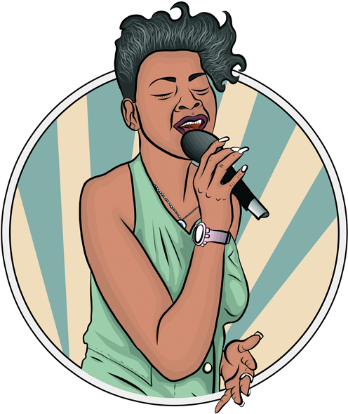 Looking - Fantasia Singer Cartoon (600x600)