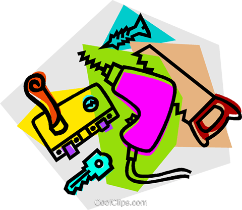 Carpentry Tools Royalty Free Vector Clip Art Illustration - Carpentry Tools Royalty Free Vector Clip Art Illustration (480x416)