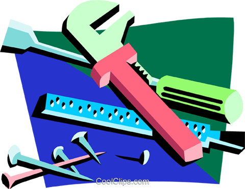 Carpentry Tools Royalty Free Vector Clip Art Illustration - Carpentry Tools Royalty Free Vector Clip Art Illustration (480x371)