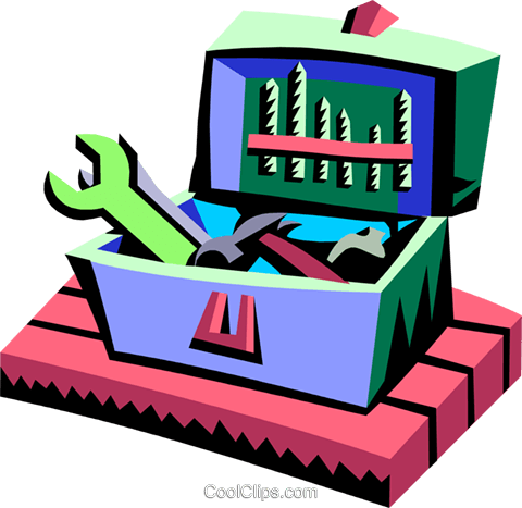 Carpentry Tools Royalty Free Vector Clip Art Illustration - Tools For Your Emotional Health Toolbox (480x467)