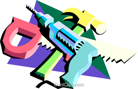 Carpentry Tools Royalty Free Vector Clip Art Illustration - Graphic Design (480x311)