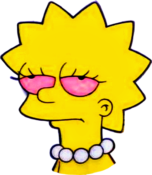 Simpsons Stupid Society - Lisa Simpson Sad (494x570)