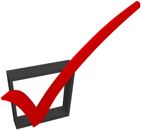 Red Check Mark Box Approved Good Accepted Rating Feedback - Box With Red Check Mark (550x491)