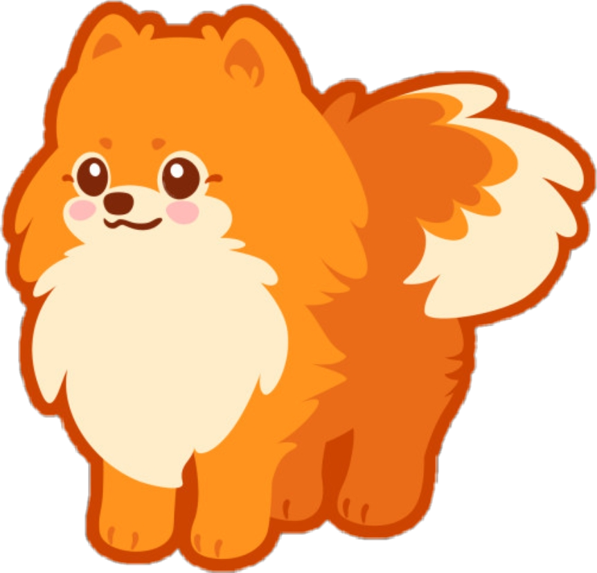 Its A Lil Pompom Doggo - Kawaii Pomeranian Art (862x827)